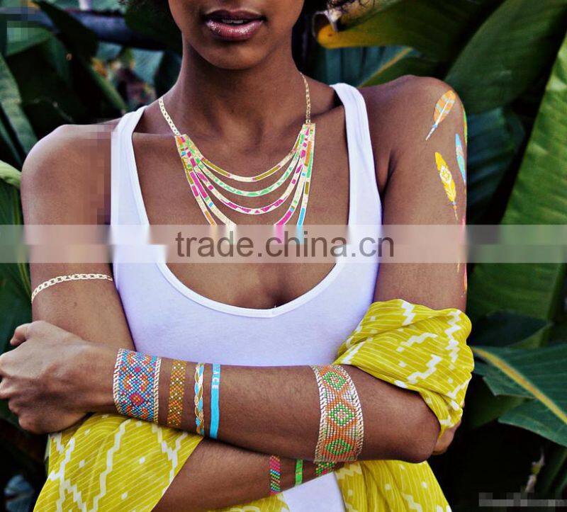 Metallic Flash Jewelry Body Temporary Sticker of transfer tattoo