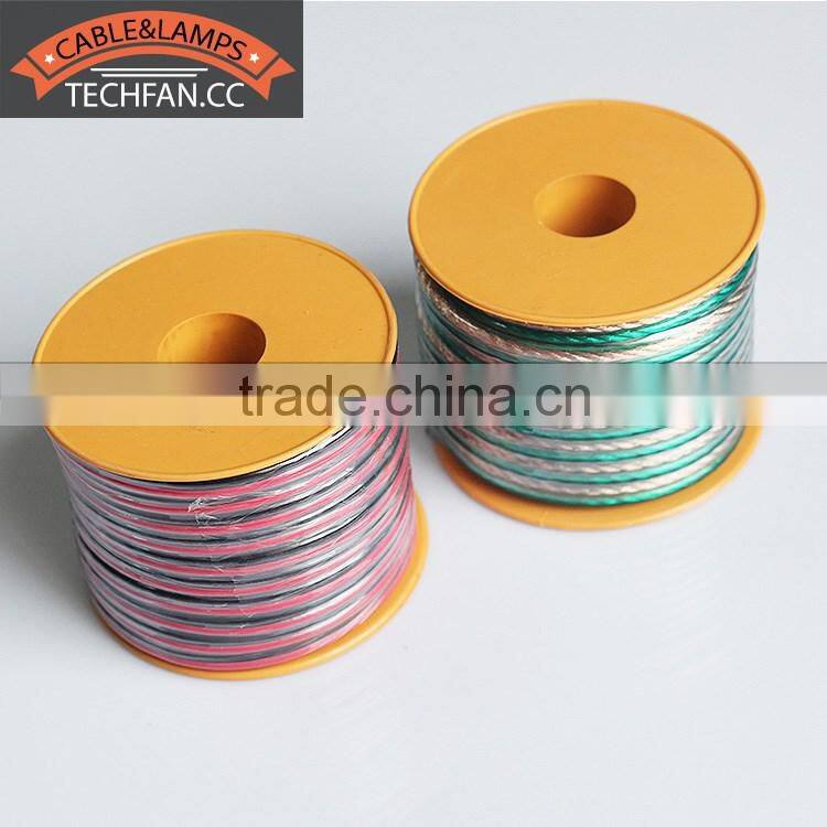 Frosted tined CCA 2x0.75mm2 speaker cable PVC jacket speaker wire