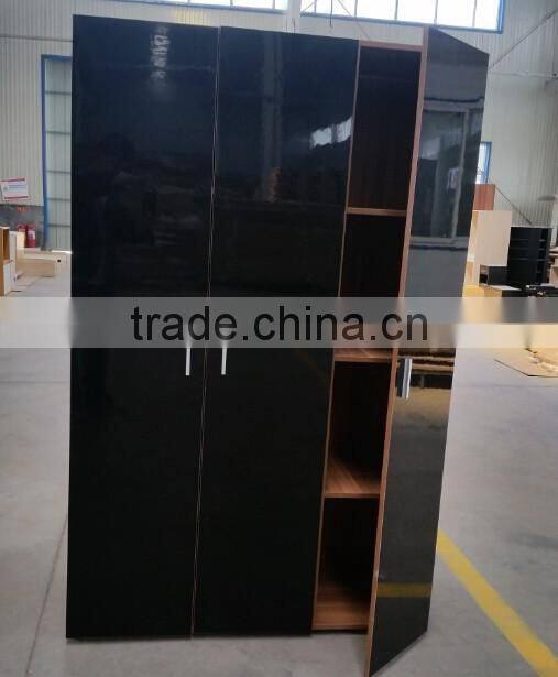 2016 UK High Gloss Walnut/Black chest of drawer