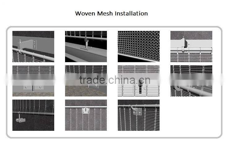 metal mesh fabric for building facade architectural project