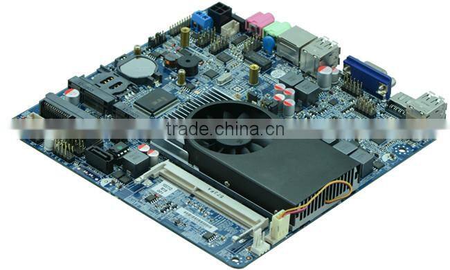 12V DC motherboard with fan mini itx ethernet motherboard for industrial offices use