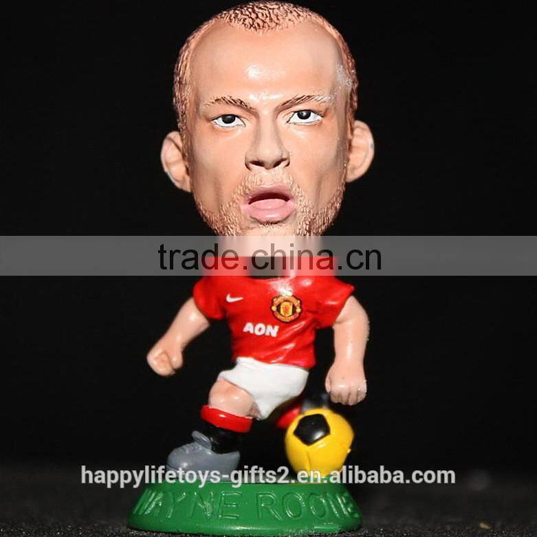 soccer player man polyresin big head football player toys PVC figurines