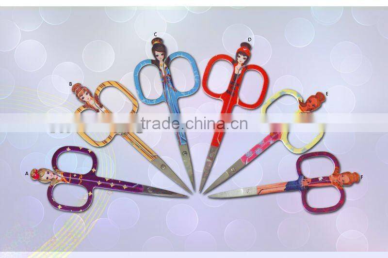 Stainless steel yangjiang cosmetic eyebrow scissors