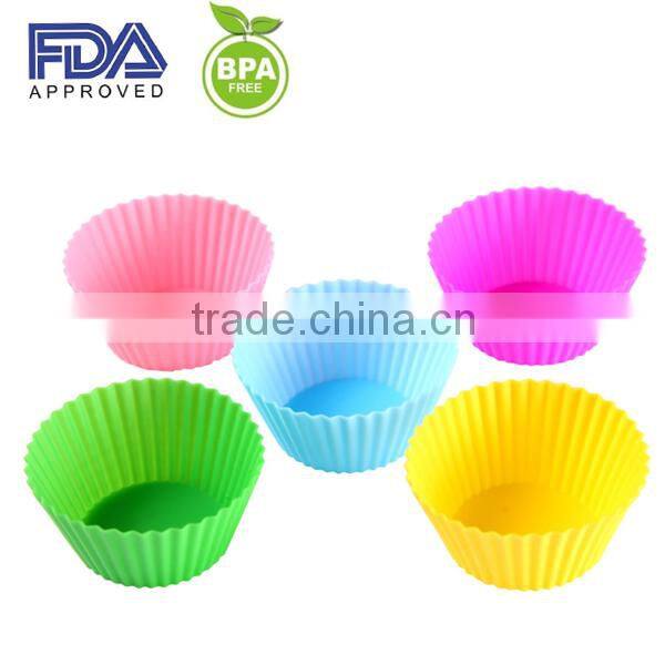 Lifetime Guarantee Cake Tool FDA Silicone Baking Cups in 6 colors