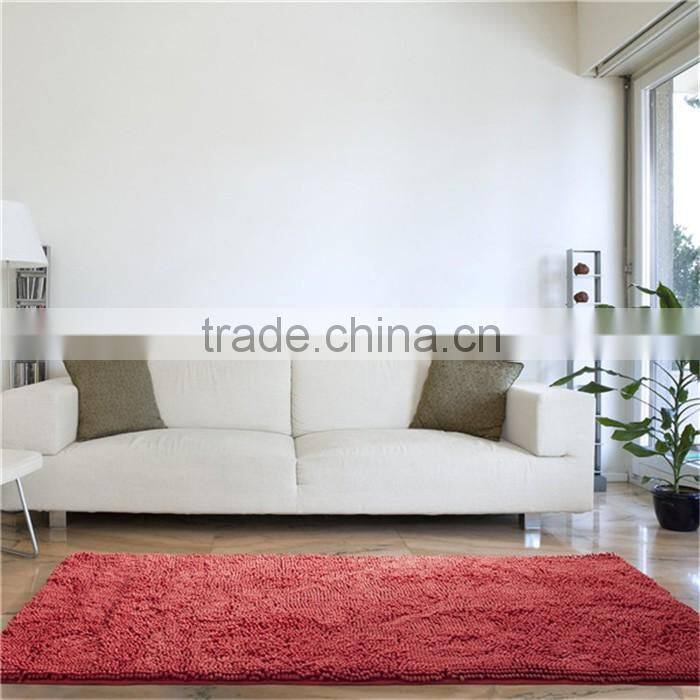machine tufted microfiber chenille carpet