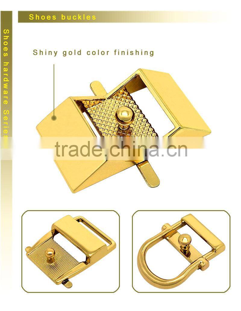 Hollowed metal ladies shoe accessories shoes buckle