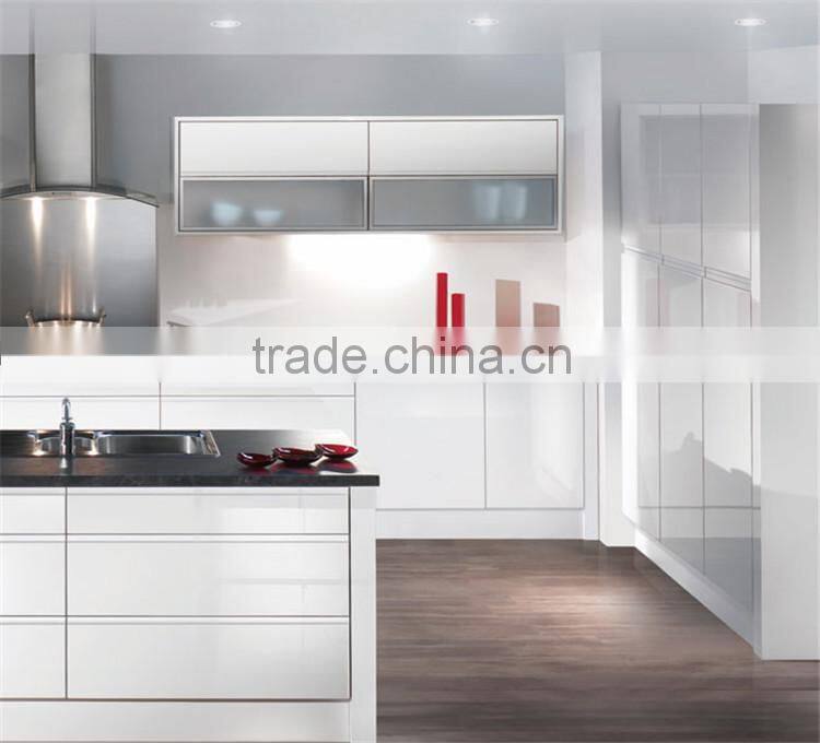 Factory price Customized high gloss white kitchen cabinet design