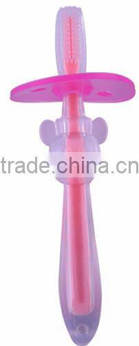 2015 hottest and fashionabl FDA&LFGB silicone oral care baby/kids toothbrush with cover