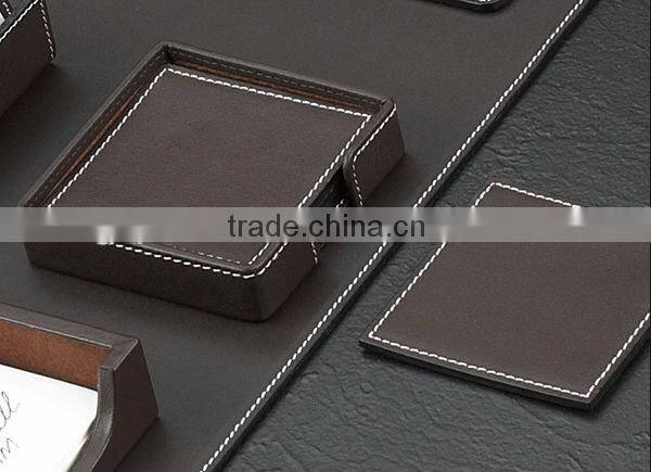 faux leather cup coaster design