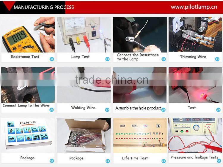 10mm 12v Oven led indicator lighting with LED bulb pilot signal lamp 18.5cm wire