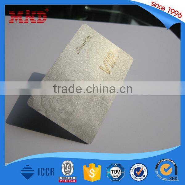 MDP323 Beautiful design Standard size silk print laser die cut metal business card