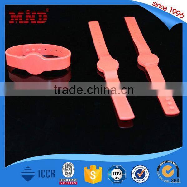MDSW28 cheap customized fabric cloth wristband with rfid chip for event