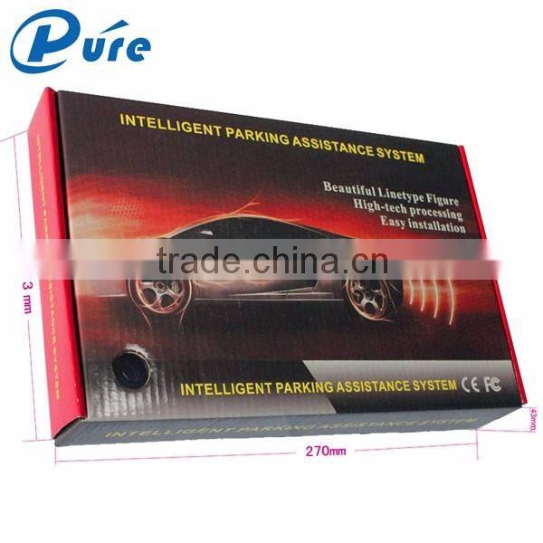 Rainbow LED Display Parking Sensor System with 4 Sensors and Hunman Voice Alarm