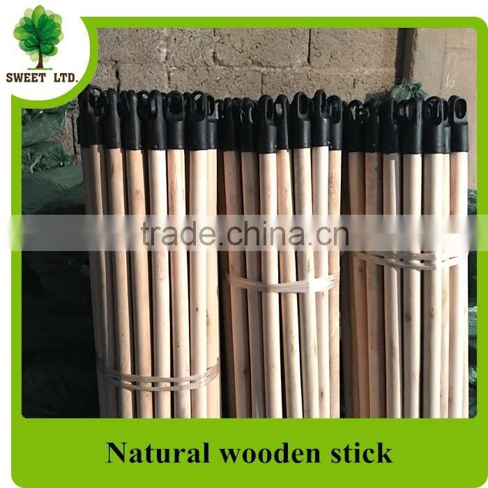 2016 Smooth surface natural shovel handles with plastic cap for sweeping tools