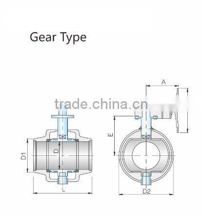 Best selling gas station pipeline use full bore worm gear standard api pneumatic solenoid ball valve,isolation valve