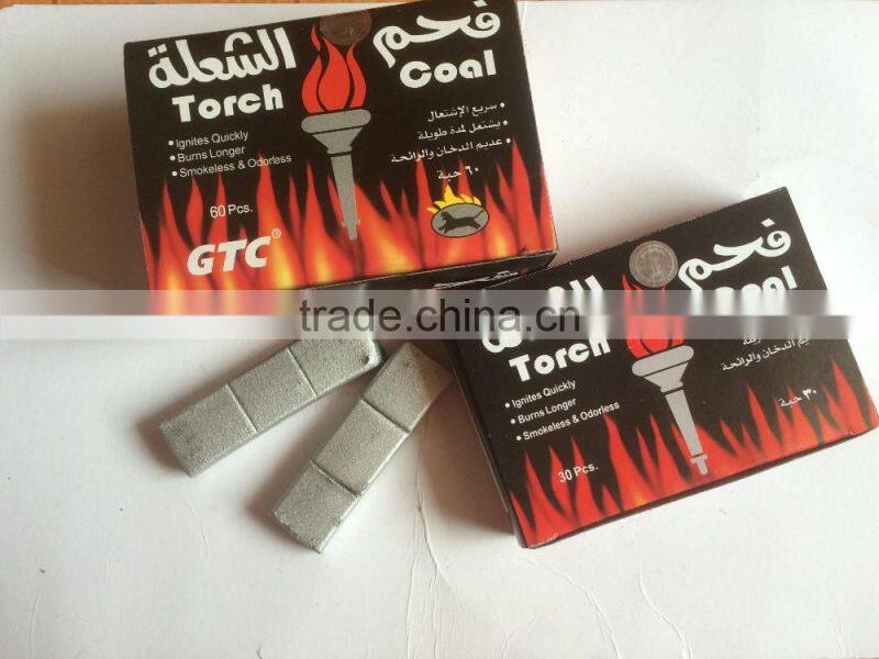 Saudi Arabia Wholesale Market Popular Torch Coal Hookah Shisha Charcoal