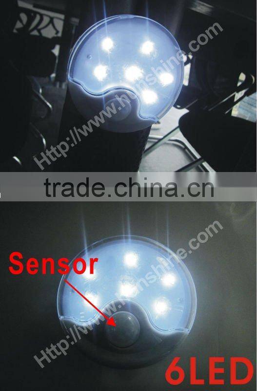 hot 6led round 220v motion sensor led light with 6led