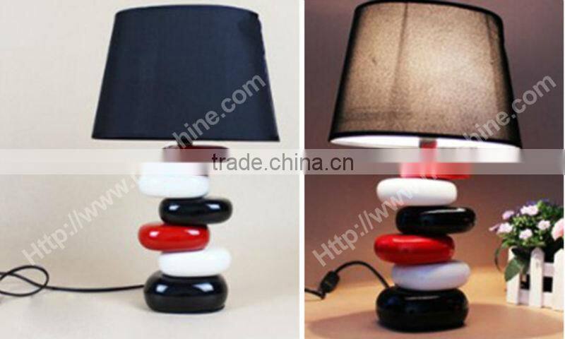 stone shape power outlet hotel table lamps