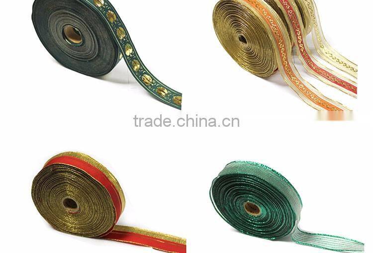 Enchasing gift wrapping webbing Embroider jacquard nylon strapping