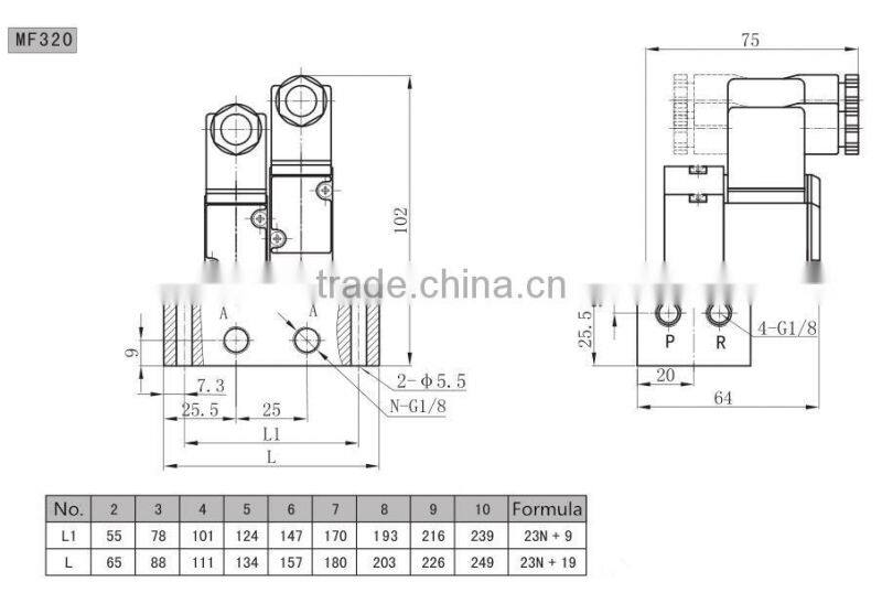 solenoid valve 3/2 way air solenoid valve 12v