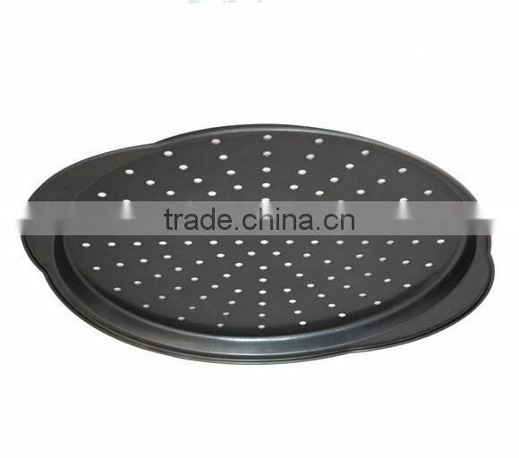 Carbon steel perforated pizza pan & Non-toxic pan