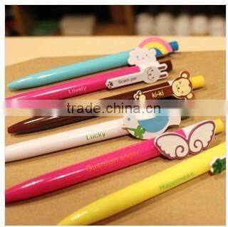 rainbow pen,cartoon lovely plastic ball pen