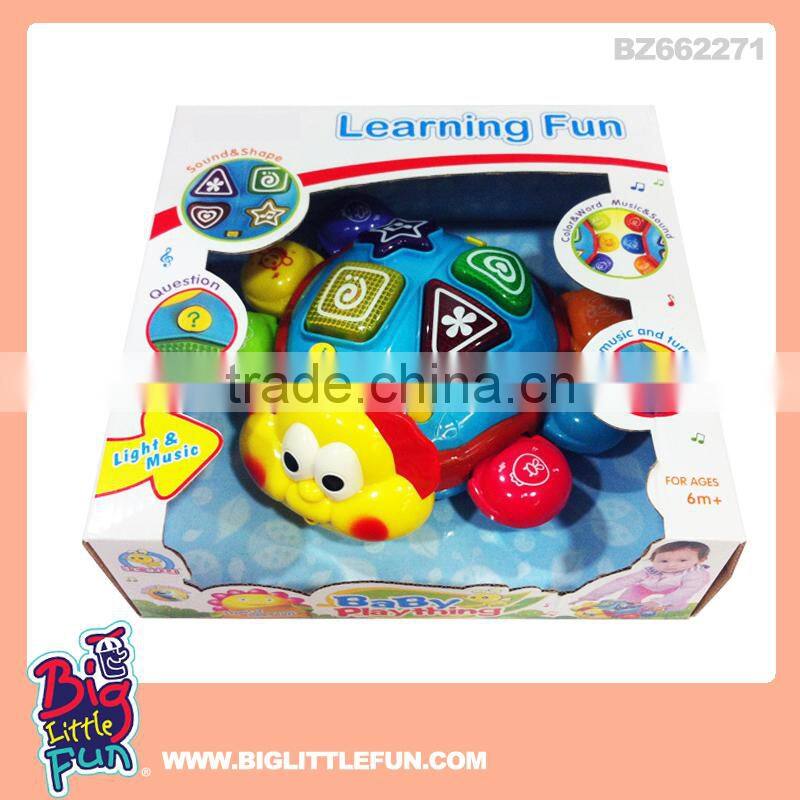 Baby learning toys,battery operated toy musical turtle light toy