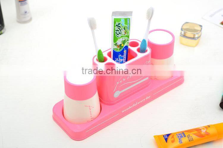 Fashional toothbrush cup and holder sets lovers --pink 342