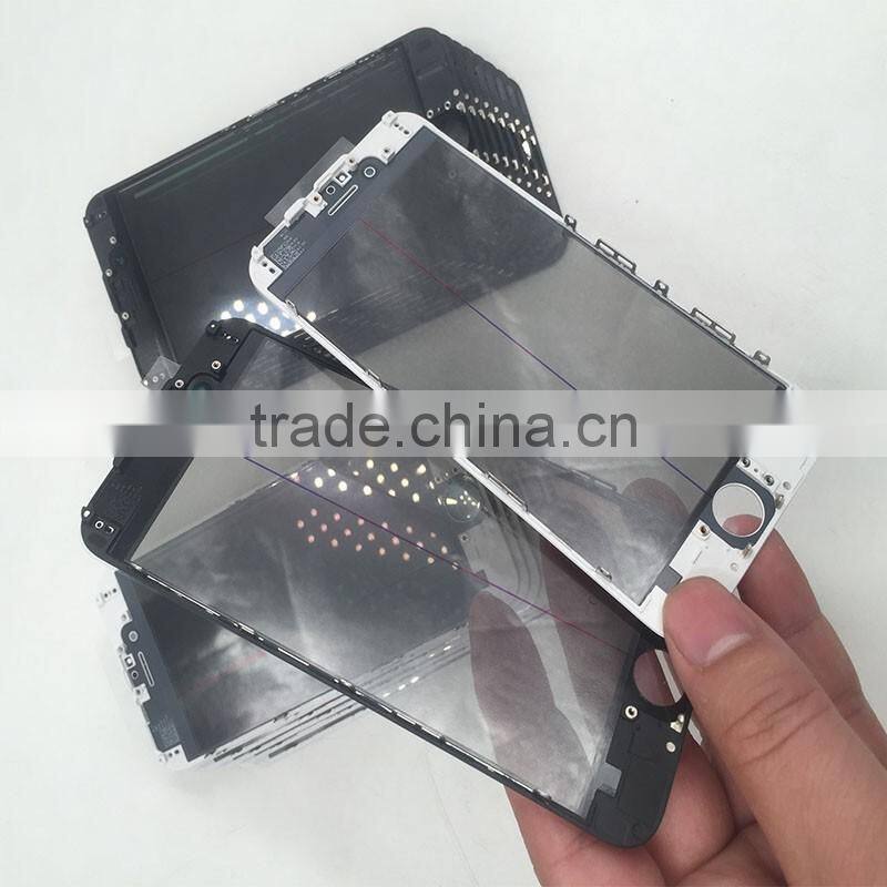 glass with frame with oca with polarizer assembly for iphone 6s 6sp for refurbish lcd repair parts for iphone