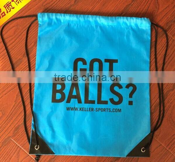 New custom polyester foldable drawstring beach bag