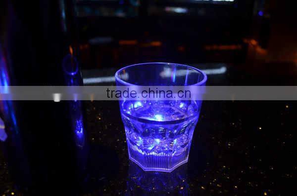 400ml change color square glass cup