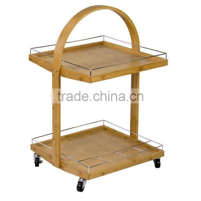 wooden rolling beer carrier