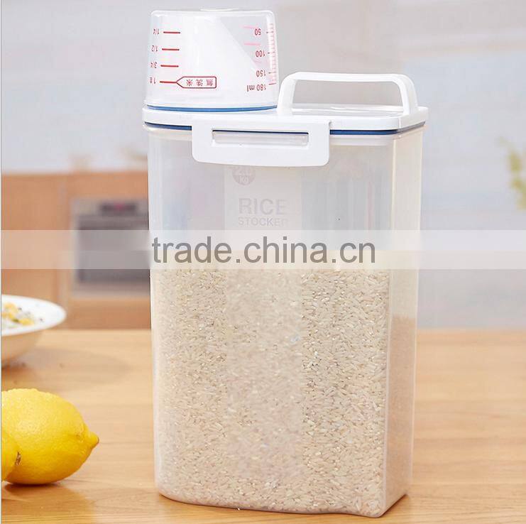 Moistureproof Plastic Kitchen Food Cereal Grain Rice Storage Container Box