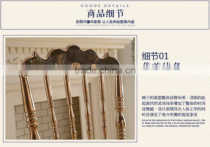 quality polished Titanium golden stainless steel luxury modern chiavari chair LQ-SSC001T