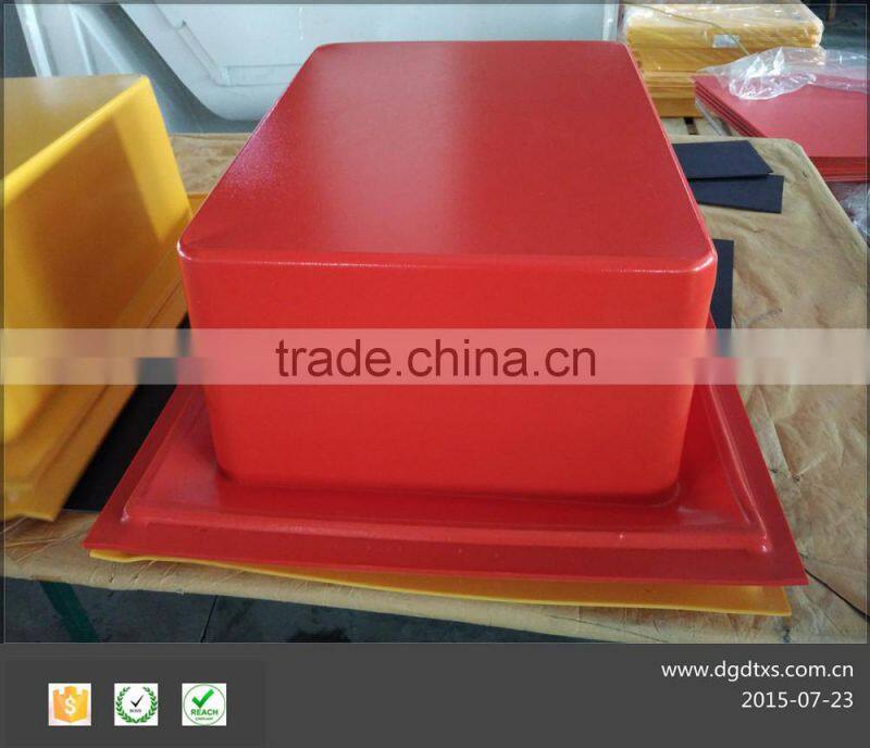Vacuum forming red ABS plastic square container