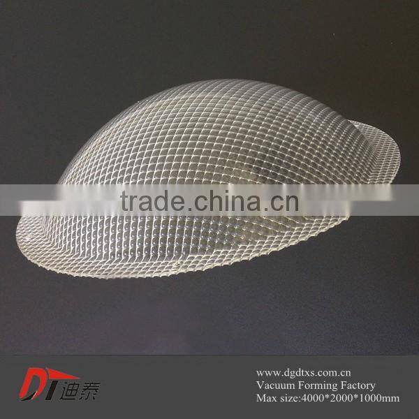 Plastic clear reticulate lamp cover by vacuum forming
