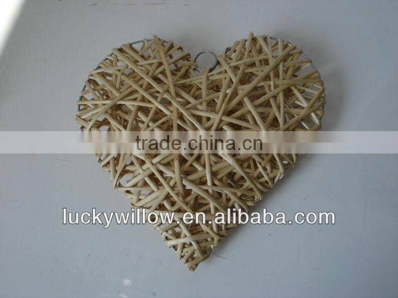 2013 wicker hanging heart for home&garden decration/Christmas craft