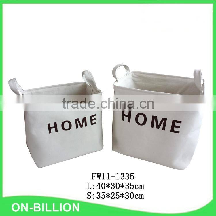 Canvas fabric flexible laundry basket