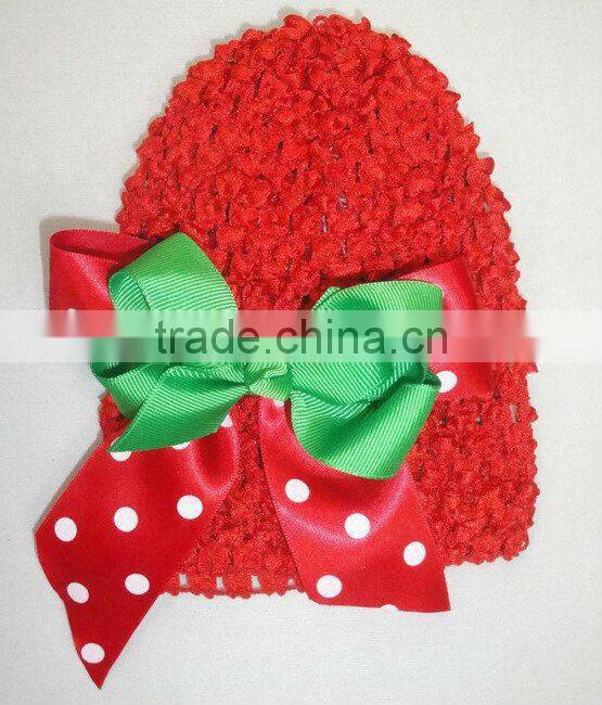 Hair band cap with 2layers butterfly organic cotton beanies for infant and toddle