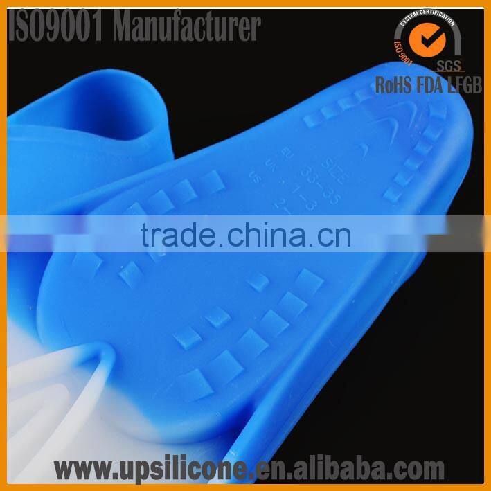 Blue Flexibla Rubber Diving Silicone Swimming Flipper For Kid