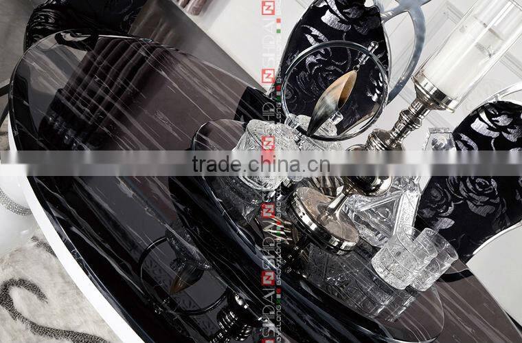 LV-A801A marble top dining table round dining table designs