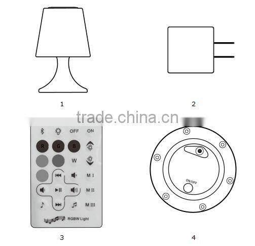 muticolor mini portable Audio player touch lamp led bluetooth speaker