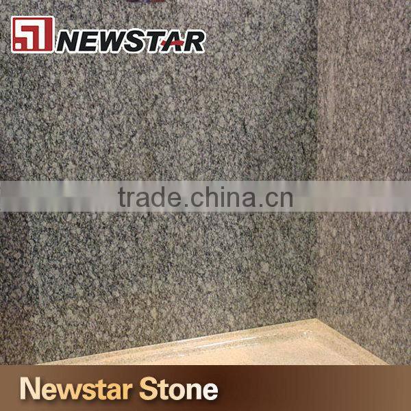 Chinese natural stone beige granite wall 3 panel shower door