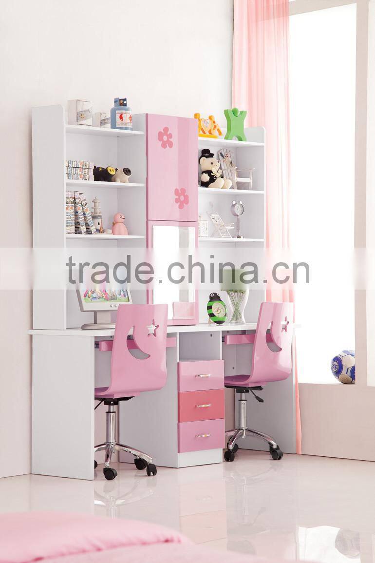 RD105 Love twins girl pink princess bedroom set 2016 alibaba new children kids colofurl cartoon furniture on sale in stock