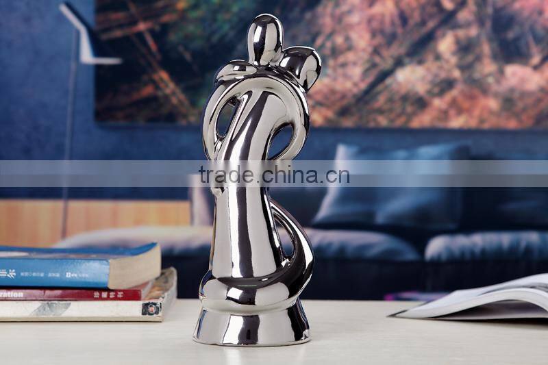 Wedding figurine ceramic art home decoration music box