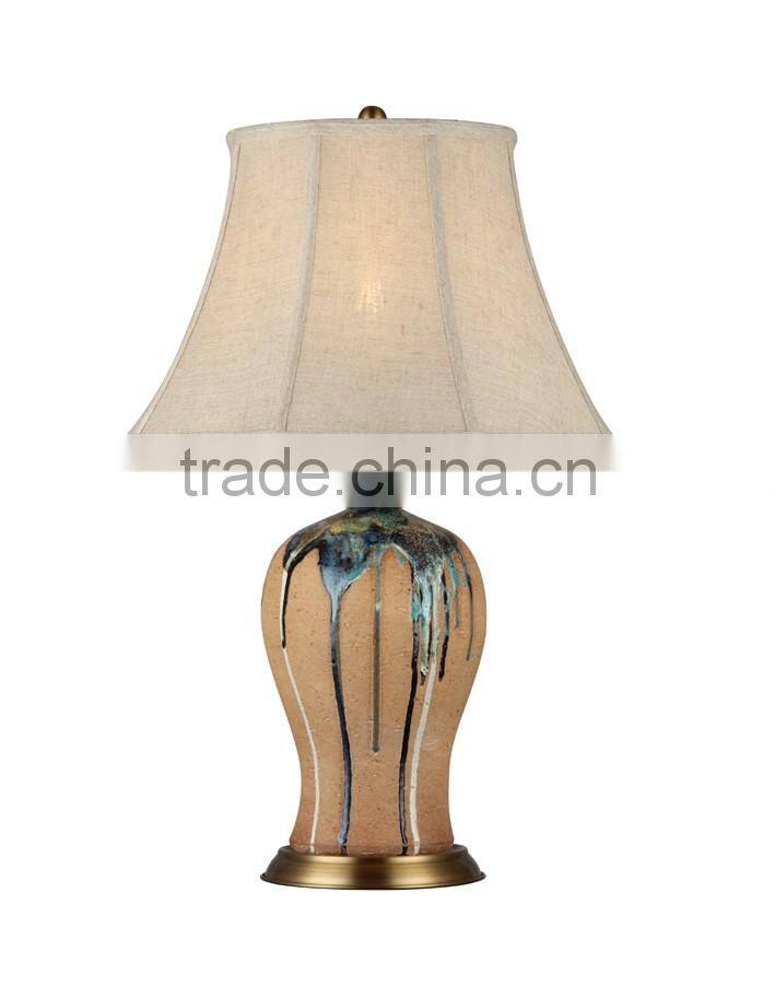 BISINI Luxury Antique Flowing Glaze Ceramic Lamp