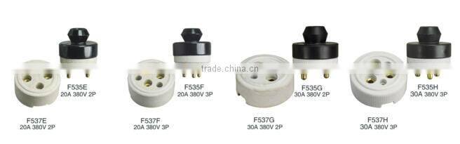 wall receptacle outlet, 3 phase plugs and sockets,ceramic socket