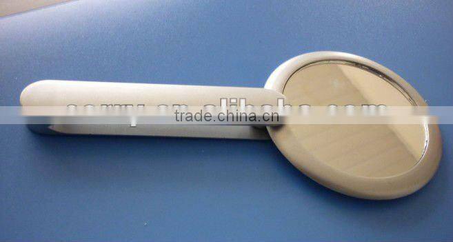 plastic Round blue generous with Rotatable Long handle mirror