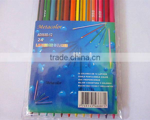 Graphite wood color pencil with eraser