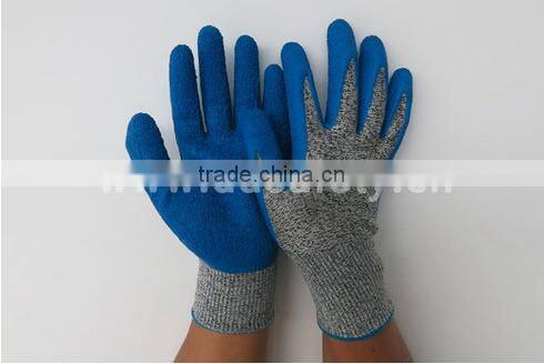 DDSAFETY 2017 Latex Coated Cut Resistant Safety Gloves